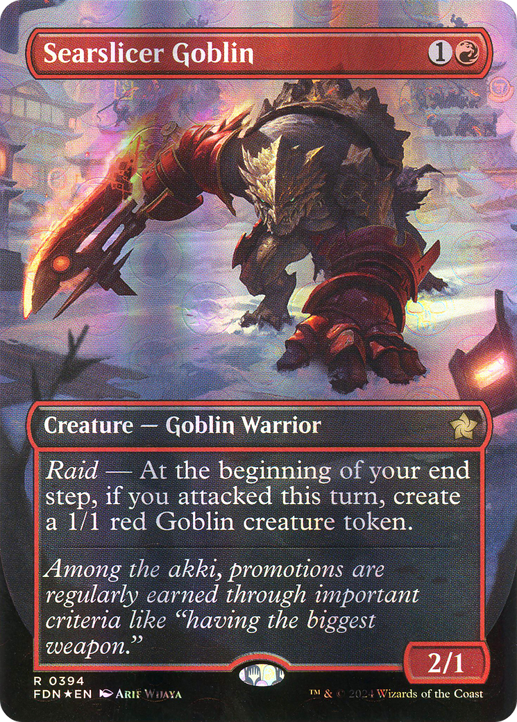 Searslicer Goblin (FDN-394) - Foundations (Borderless) Foil