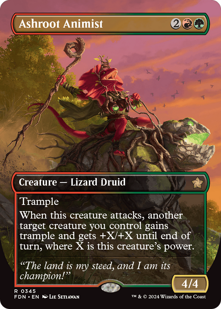 Ashroot Animist (FDN-345) - Foundations (Borderless) Foil