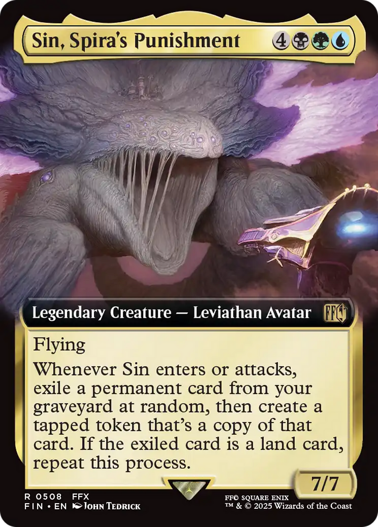 Sin, Spira's Punishment (Extended Art) (FIN-508) - FINAL FANTASY: (Extended Art) Foil
