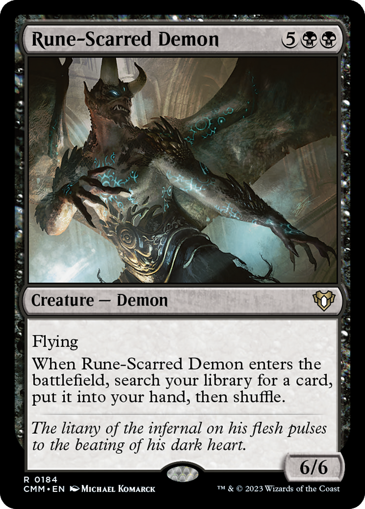 Rune-Scarred Demon (CMM-184) - Commander Masters