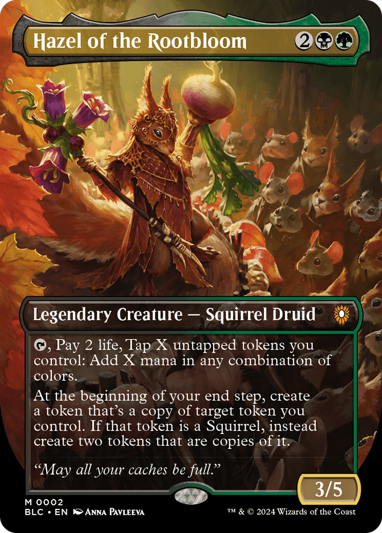Hazel of the Rootbloom (BLC-002) - Bloomburrow Commander (Borderless) Foil