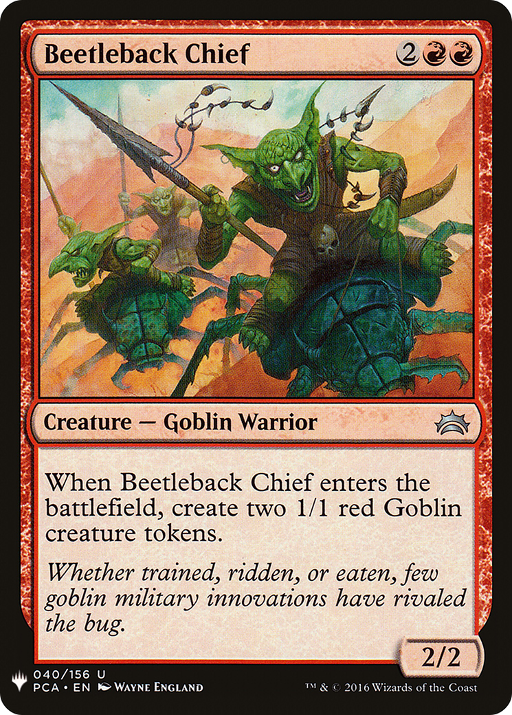 Beetleback Chief (LIST-PCA-40) - The List
