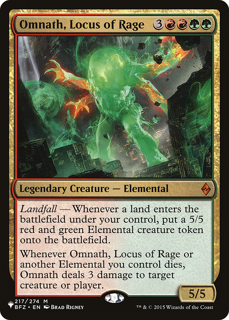 Omnath, Locus of Rage (LIST-BFZ-217) - The List