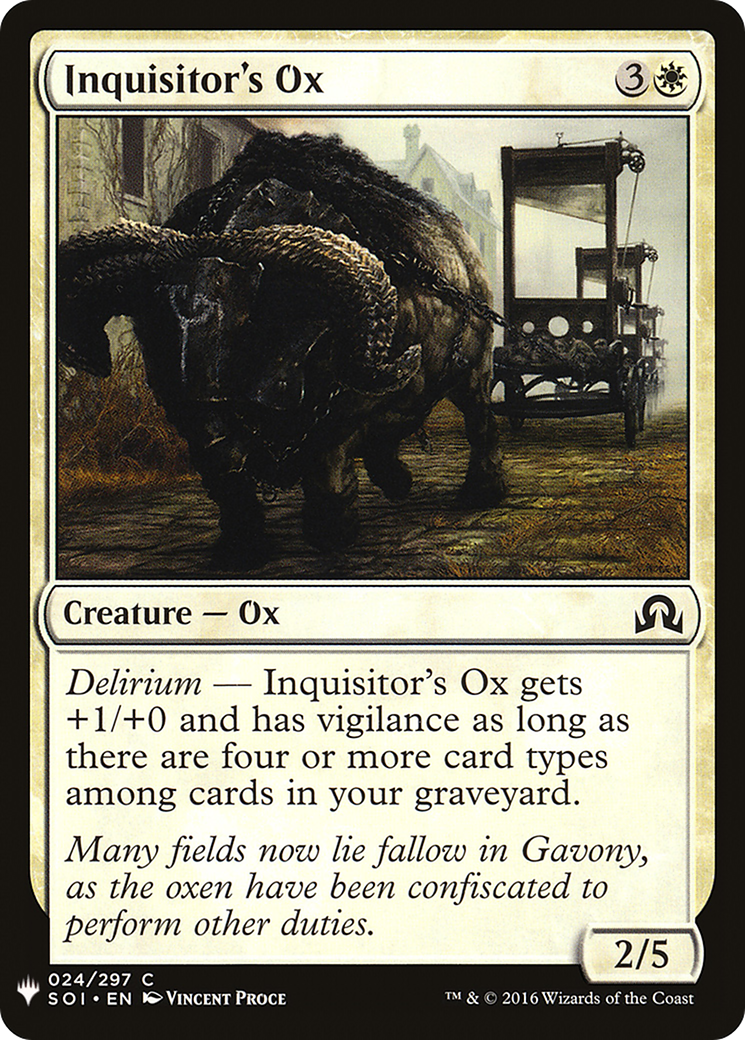 Inquisitor's Ox (LIST-SOI-24) - The List