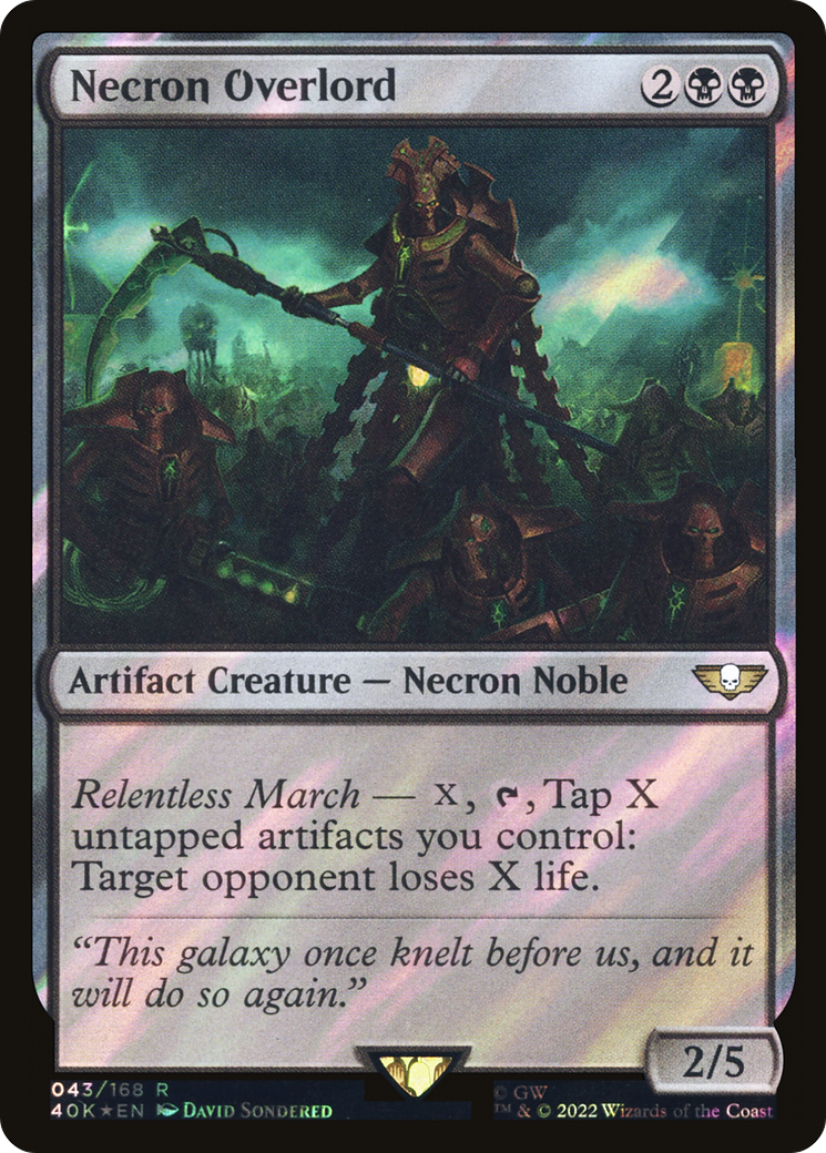 Necron Overlord (40K-43★) - Warhammer 40,000 Commander Foil