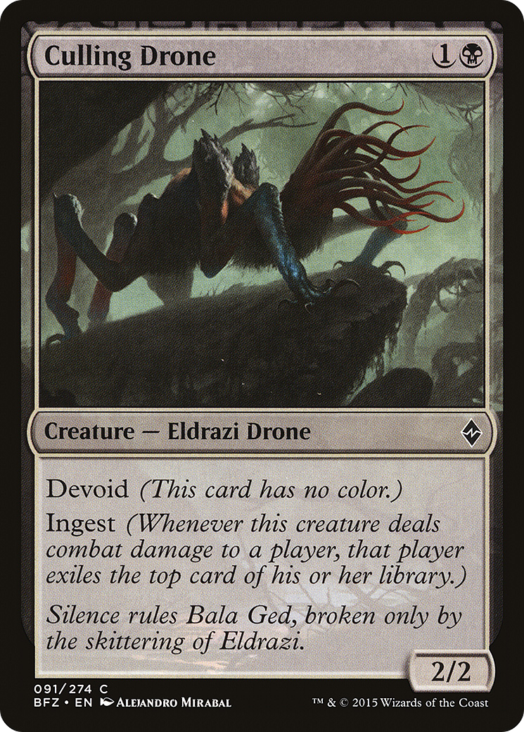 Culling Drone (BFZ-091) - Battle for Zendikar: (devoid) Foil