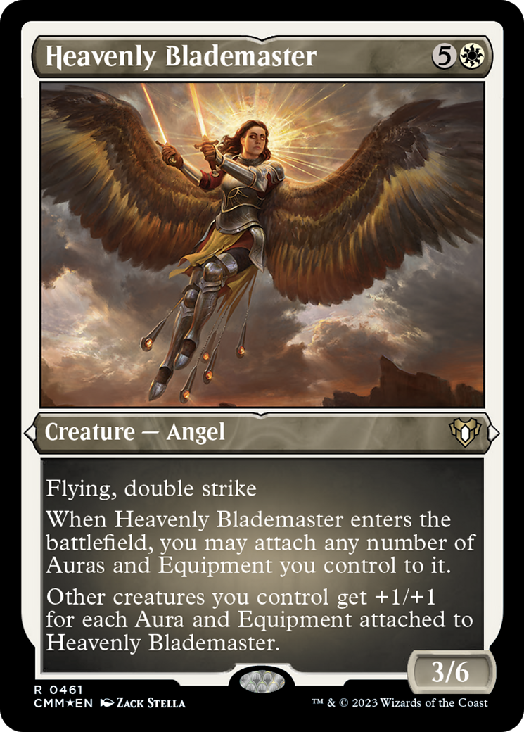 Heavenly Blademaster (CMM-461) - Commander Masters Etched Foil