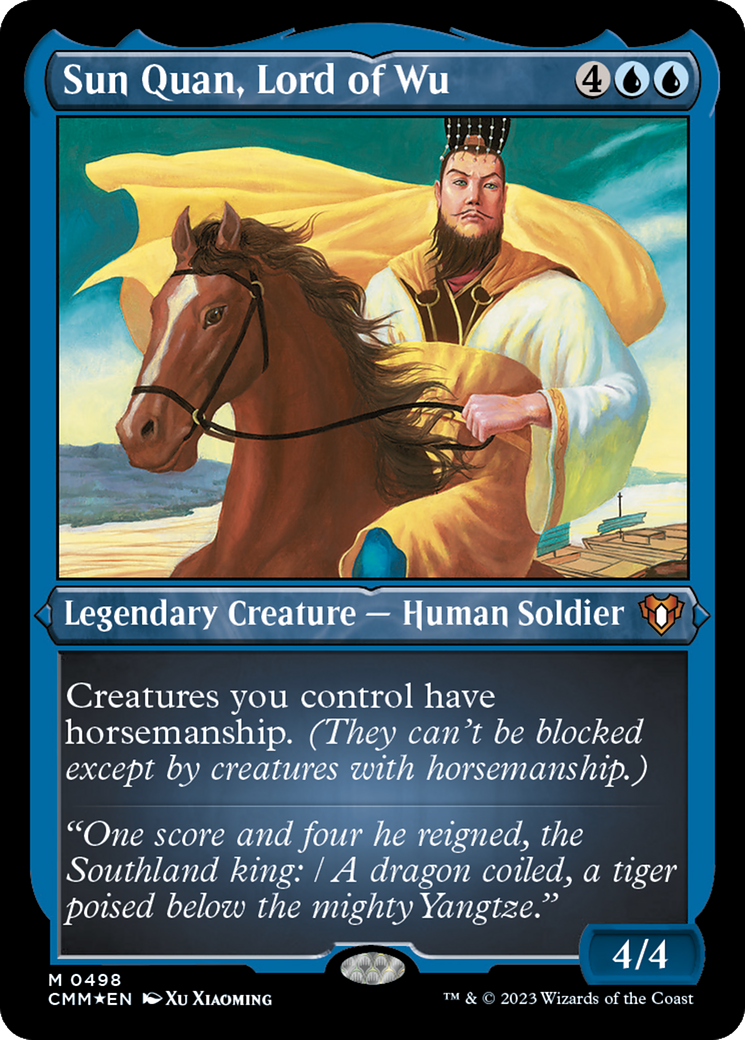 Sun Quan, Lord of Wu (CMM-498) - Commander Masters Etched Foil