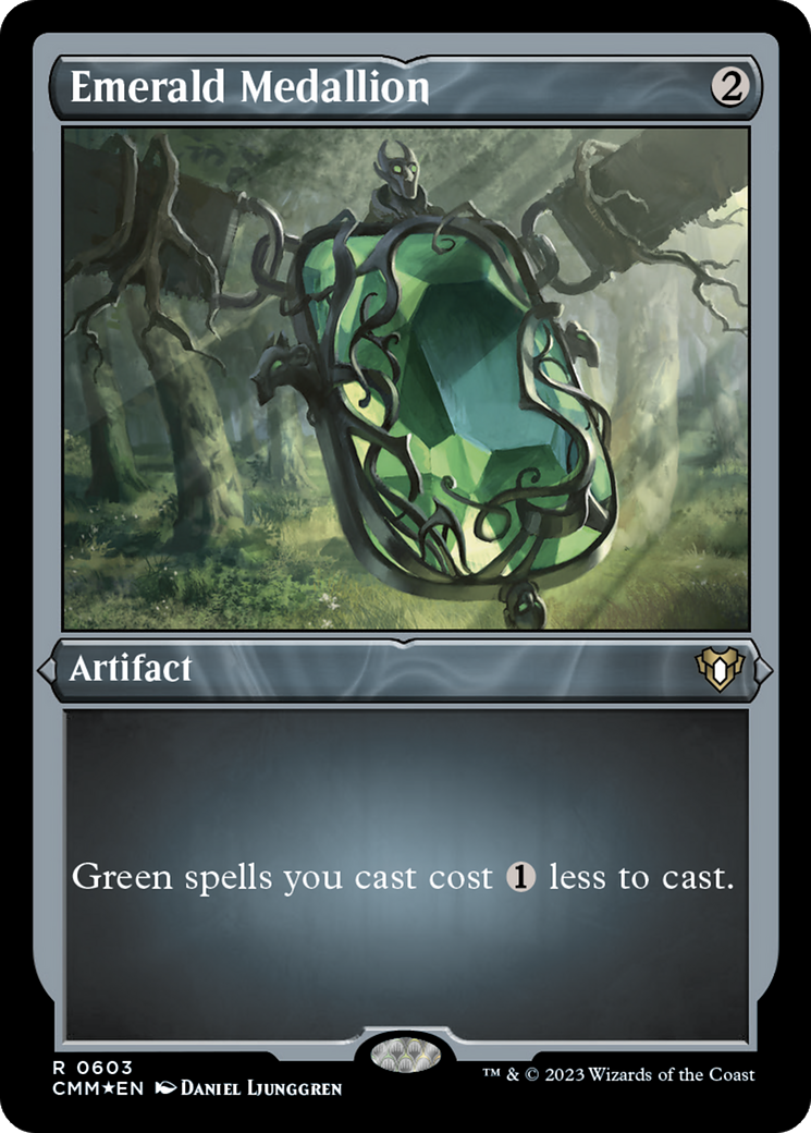 Emerald Medallion (CMM-603) - Commander Masters Etched Foil