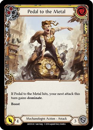 Pedal to the Metal (Yellow) (ARC012) - Arcane Rising 1st Edition