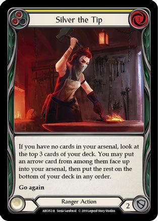 Silver the Tip (Yellow) (ARC052) - Arcane Rising 1st Edition Rainbow Foil