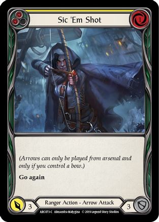 Sic 'Em Shot (Yellow) (ARC073) - Arcane Rising Unlimited Edition Rainbow Foil