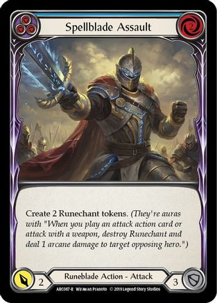 Spellblade Assault (Blue) (ARC087) - Arcane Rising 1st Edition Rainbow Foil
