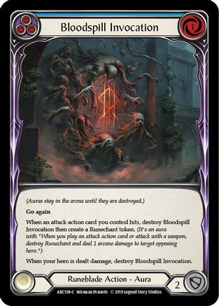 Bloodspill Invocation (Blue) (ARC108) - Arcane Rising Unlimited Edition Rainbow Foil