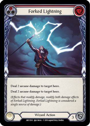 Forked Lightning (ARC120) - Arcane Rising 1st Edition Rainbow Foil