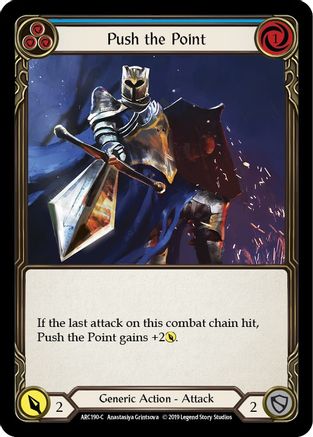 Push the Point (Blue) (ARC190) - Arcane Rising Unlimited Edition Rainbow Foil