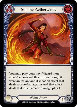 Stir the Aetherwinds (Blue) (ARC131) - Arcane Rising Unlimited Edition Rainbow Foil