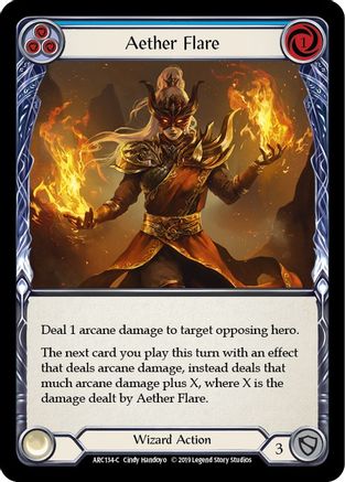 Aether Flare (Blue) (ARC134) - Arcane Rising 1st Edition