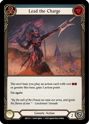 Lead the Charge (Blue) (ARC211) - Arcane Rising Unlimited Edition Rainbow Foil