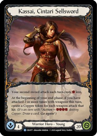 Kassai, Cintari Sellsword (CRU077) - Crucible of War Unlimited Edition Rainbow Foil