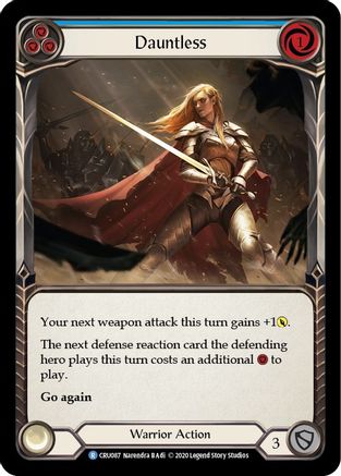 Dauntless (Blue) (CRU087) - Crucible of War Unlimited Edition Rainbow Foil