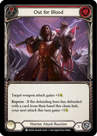 Out for Blood (Red) (CRU088) - Crucible of War Unlimited Edition Rainbow Foil