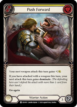 Push Forward (Yellow) (CRU095) - Crucible of War 1st Edition Rainbow Foil