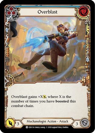Overblast (Blue) (CRU114) - Crucible of War Unlimited Edition Rainbow Foil