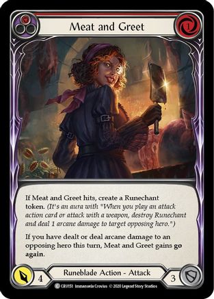 Meat and Greet (Red) (CRU151) - Crucible of War Unlimited Edition Rainbow Foil