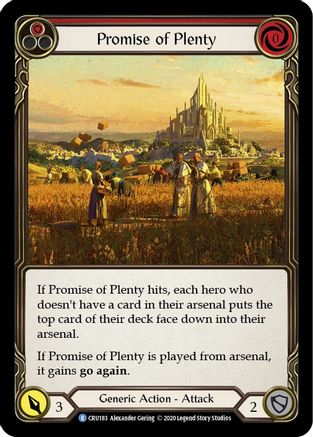 Promise of Plenty (Red) (CRU183) - Crucible of War 1st Edition Rainbow Foil
