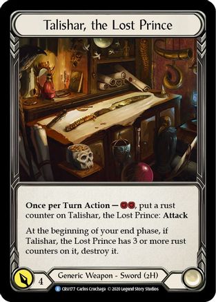 Talishar, the Lost Prince (CRU177) - Crucible of War 1st Edition