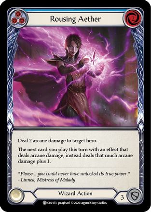Rousing Aether (Blue) (CRU173) - Crucible of War Unlimited Edition Rainbow Foil
