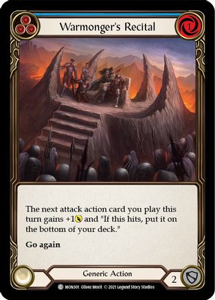 Warmonger's Recital (Blue) (MON301) - Monarch Unlimited Edition
