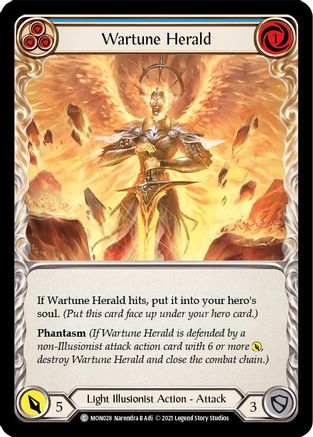 Wartune Herald (Blue) (MON028) - Monarch 1st Edition Rainbow Foil