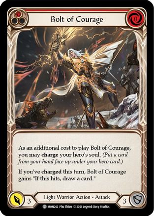 Bolt of Courage (Red) (MON042) - Monarch Unlimited Edition Rainbow Foil