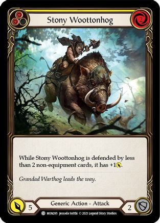 Stony Woottonhog (Yellow) (MON285) - Monarch Unlimited Edition Rainbow Foil