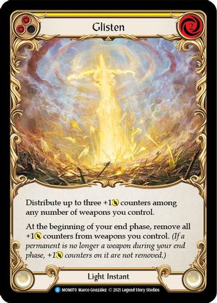 Glisten (Yellow) (MON070) - Monarch 1st Edition Rainbow Foil