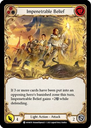 Impenetrable Belief (Yellow) (MON076) - Monarch 1st Edition