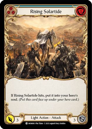 Rising Solartide (Blue) (MON080) - Monarch 1st Edition Rainbow Foil