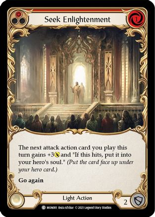 Seek Enlightenment (Red) (MON081) - Monarch Unlimited Edition Rainbow Foil