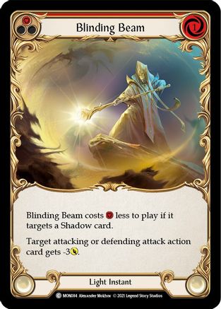 Blinding Beam (Red) (MON084) - Monarch Unlimited Edition Rainbow Foil