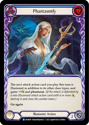 Phantasmify (Blue) (MON097) - Monarch 1st Edition Rainbow Foil