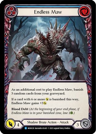 Endless Maw (Blue) (MON128) - Monarch Unlimited Edition Rainbow Foil