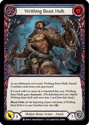 Writhing Beast Hulk (Blue) (MON131) - Monarch Unlimited Edition Rainbow Foil
