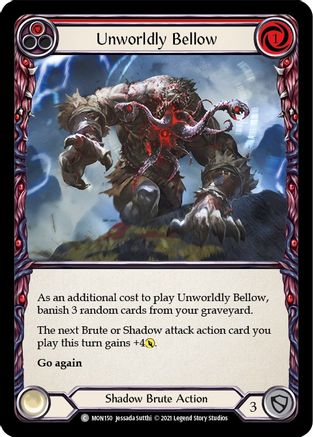 Unworldly Bellow (Red) (MON150) - Monarch 1st Edition Rainbow Foil