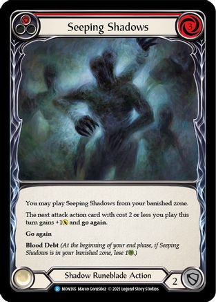 Seeping Shadows (Red) (MON165) - Monarch 1st Edition