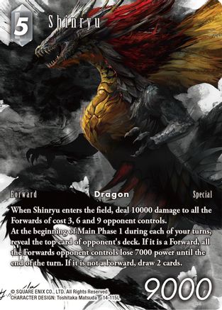 Shinryu (Full Art) (14-115L) - Opus XIV Crystal Abyss Foil