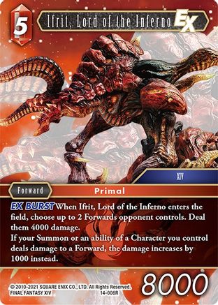 Ifrit, Lord of the Inferno EX (14-006R) - Opus XIV Crystal Abyss