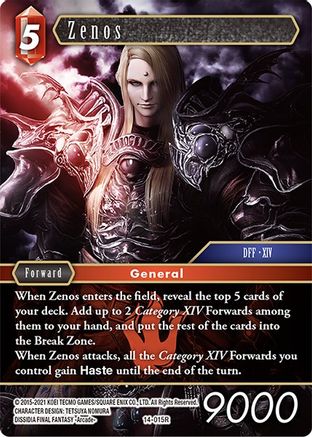 Zenos (14-015R) - Opus XIV Crystal Abyss Foil
