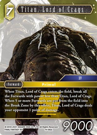 Titan, Lord of Crags (14-062L) - Opus XIV Crystal Abyss Foil